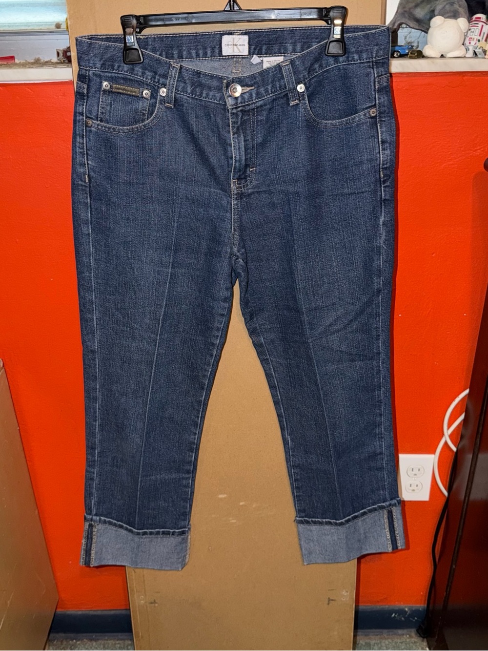 Calvin Klein Jeans Dark Indigo Cropped Ankle Jeans